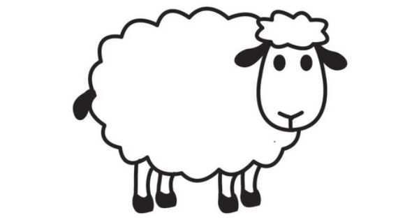 Coloring Page Sheep Sheep Drawing Sheep Cartoon Sheep Crafts