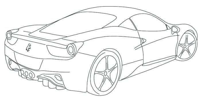 Ferrari 458 Coloring Page Ferrari 458 Coloring Page Coloringpages Coloring Coloringbo