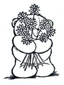 Teddy With Flowers Forever Friends Bear Pattern Coloring Pages Coloring Pictures