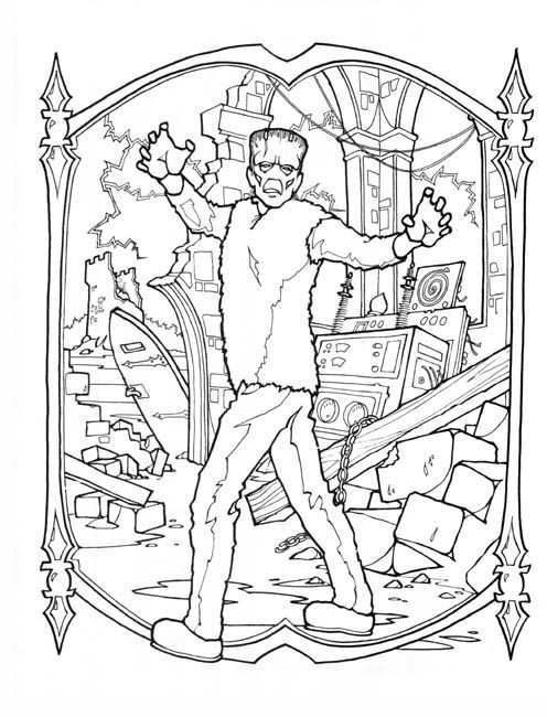 Frankenstein Coloring Page Monster Coloring Pages Halloween Coloring Pages Halloween