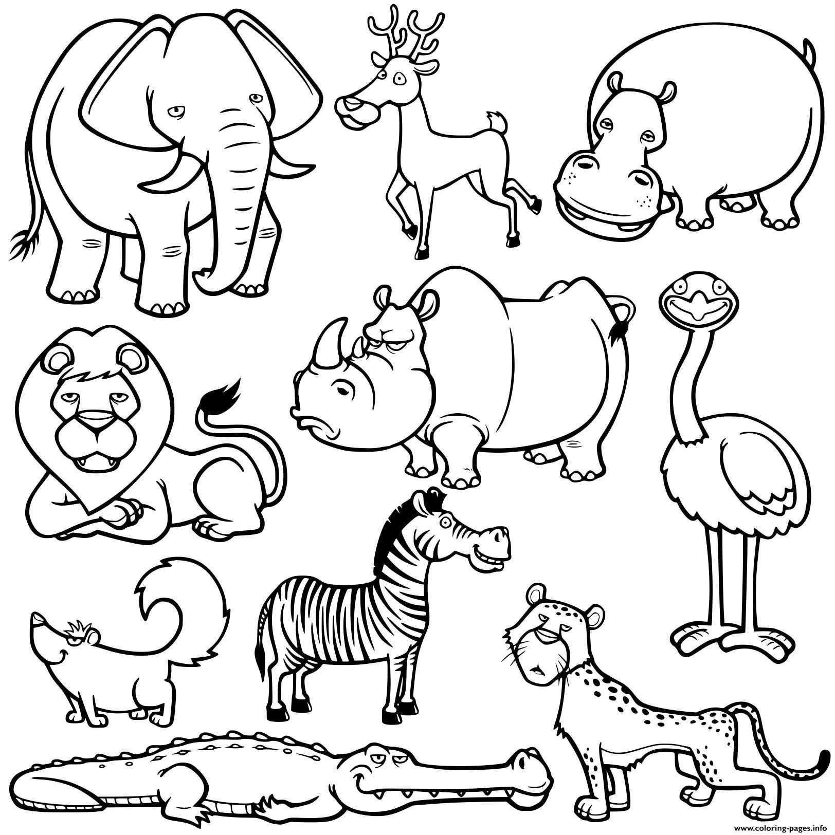 51 Printable Wild Animals Colouring Animal Coloring Pages Zoo Animal Coloring Pages W