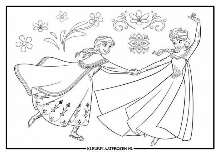 Anna En Elsa Kleurplaat Frozen Kleurplaten Prinses Kleurplaatjes Kleurplaten