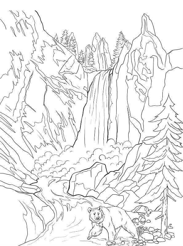 National Park Us Yellowstone National Park Coloring Pages Nature Free Printable Color