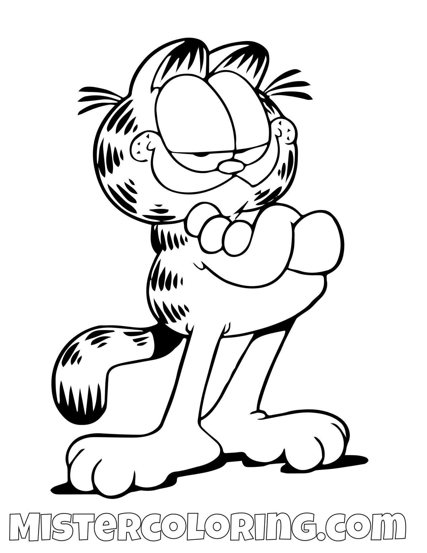 Garfield Coloring Pages For Kids Mister Coloring