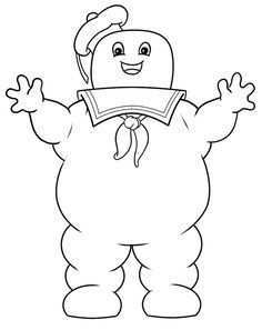 Ghostbusters Stay Puft Marshmallow Man Coloring Pages Ghostbusters Birthday Party Hal