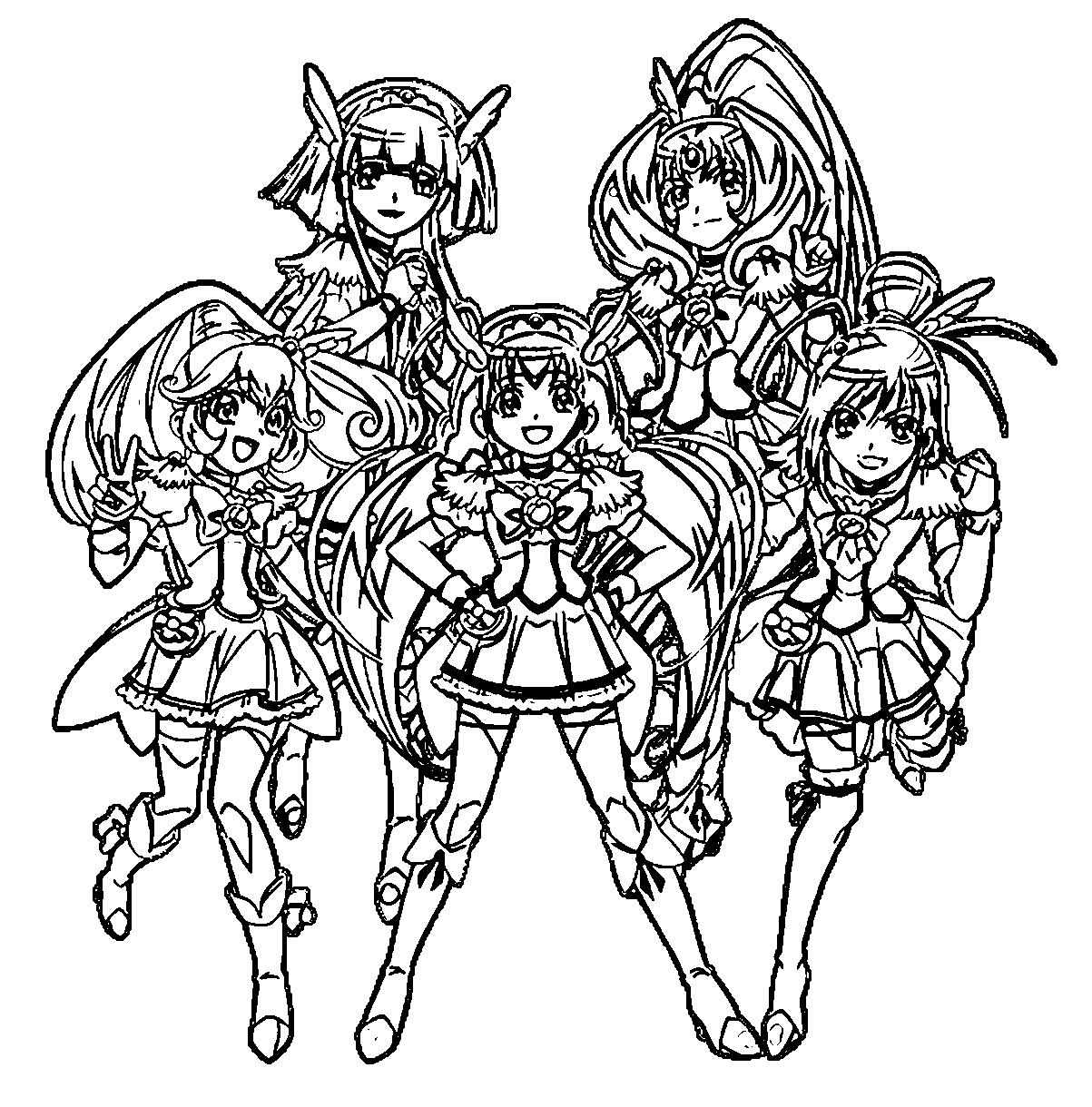 Glitter Force Coloring Page 131 Wecoloringpage Cantigas Infantil Colorir Dezenas