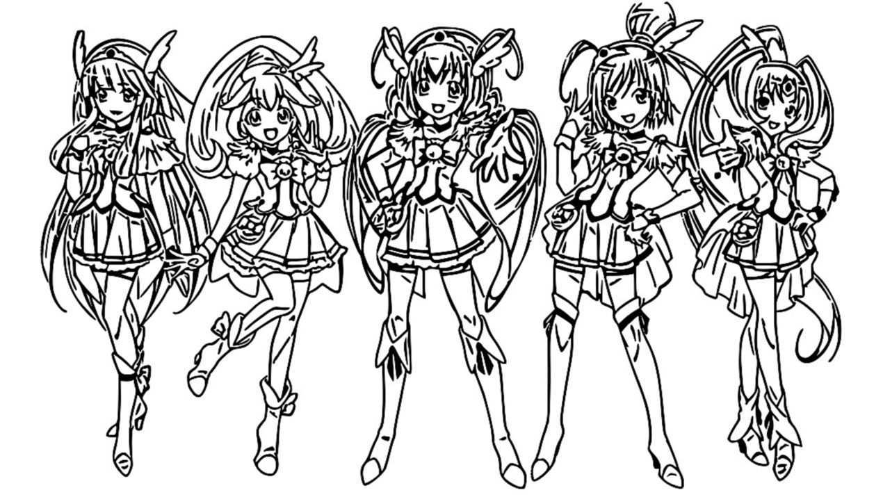 Glitter Force Coloring Page 067 Jpeg 1270 715 Paginas Para Colorir Colorir Danca De R