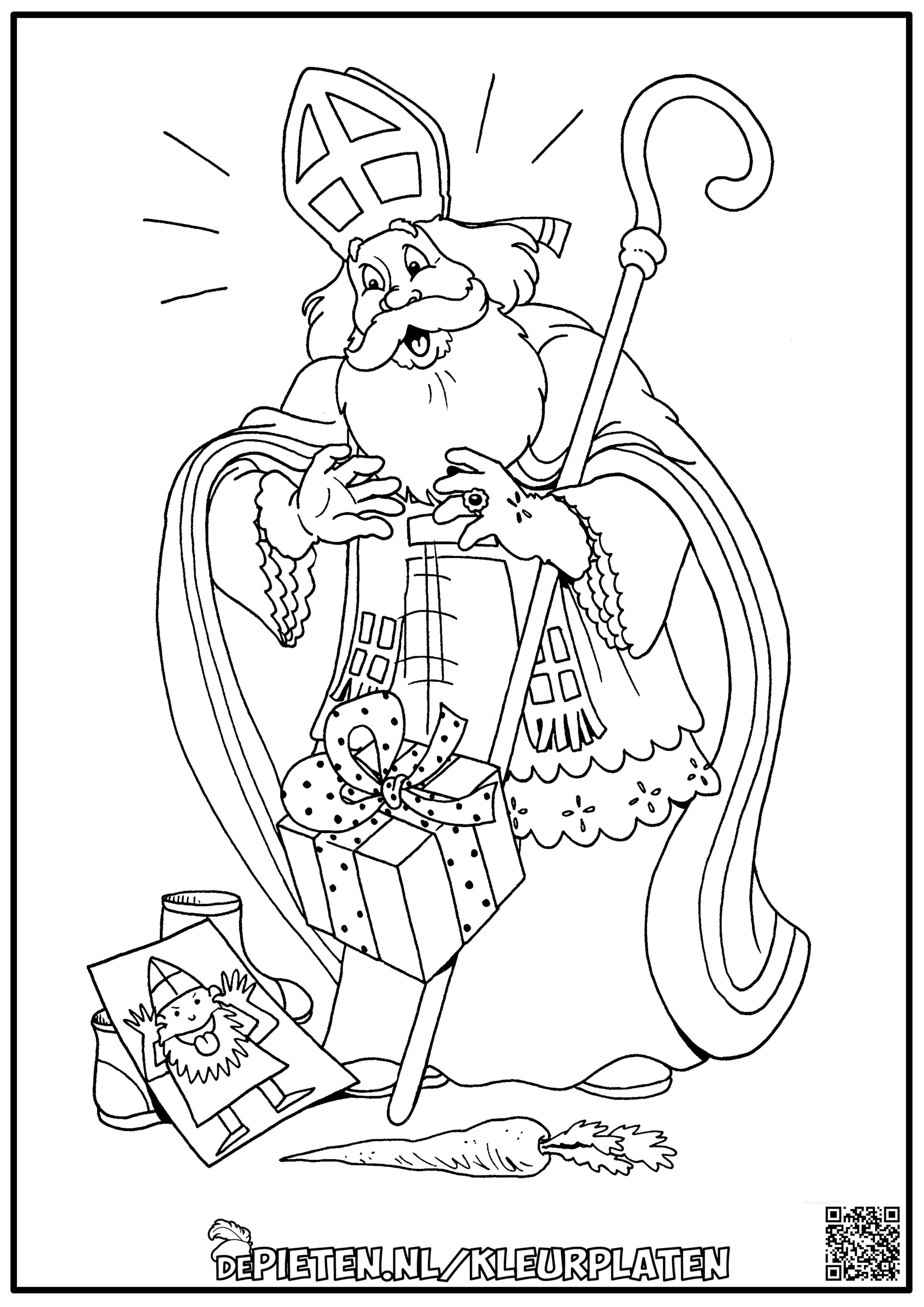 Kleurplaat Sinterklaas Schoen Met Stoute Tekening Goede Kwaliteit Afbeelding In Link