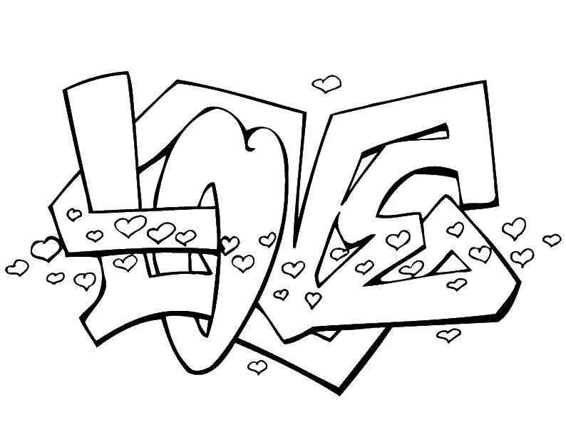 Graffiti Love Graffiti Kleurplaten Hart Tatoeage Ontwerpen