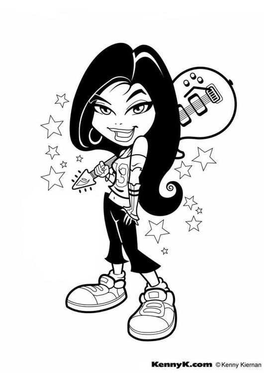 Kleurplaat Rockster Afb 10289 Coloring Pages Graffiti Designs Coloring Pages For Girl
