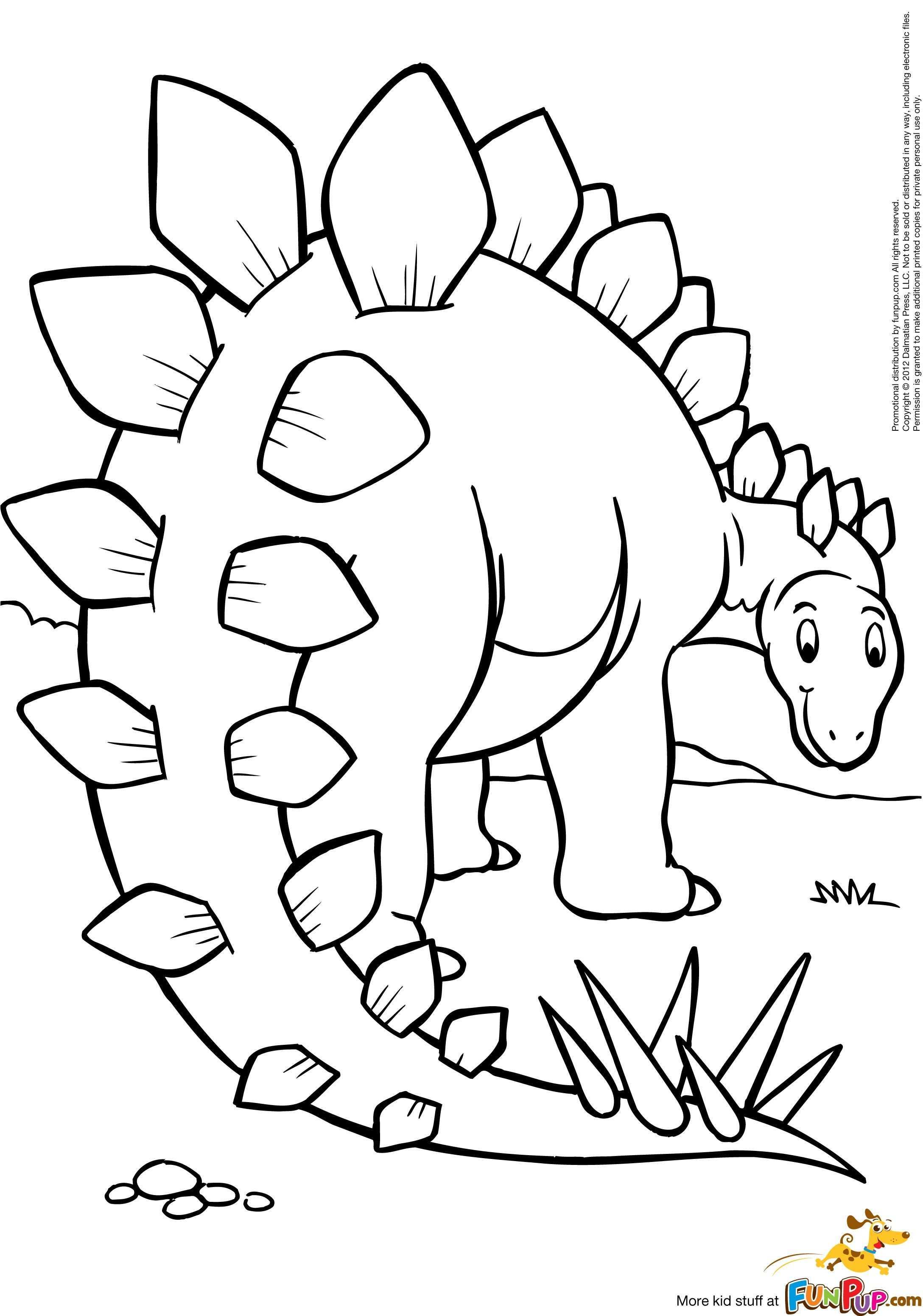 Stegosaurus 0 00 Dinosaurus Thema Kleurplaten