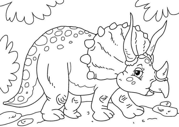 Coloring Page Dinosaur Triceratops Img 27739 Dinosaurus Gratis Kleurplaten Dieren Kle