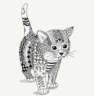 Kitten Van Ben Kwok Coloriage Chaton Coloriage Mandala Animaux Coloriage