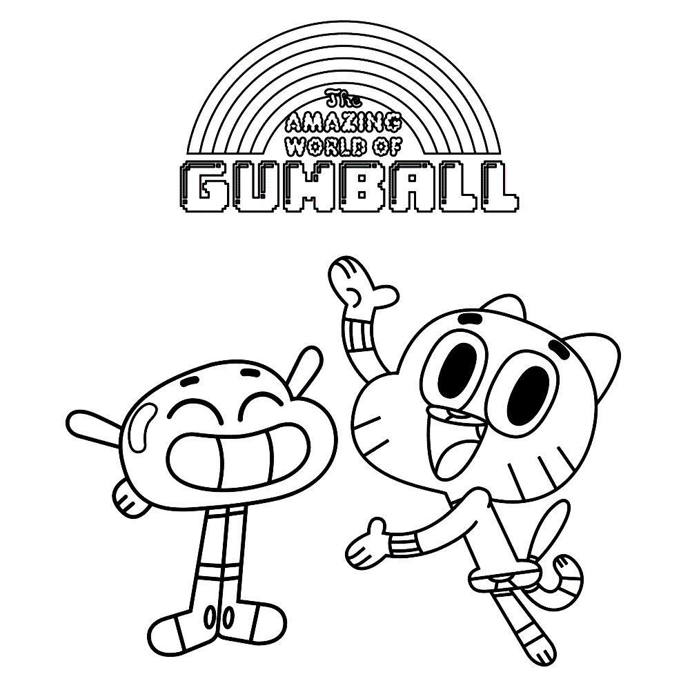 The Amazing World Of Gumball Coloring Pages World Of Gumball The Amazing World Of Gum