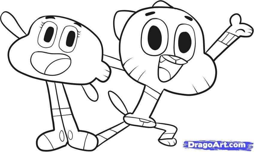Gumball And Darwin By Bigbob101 On Deviantart In 2021 Cute Coloring Pages Cute Disney