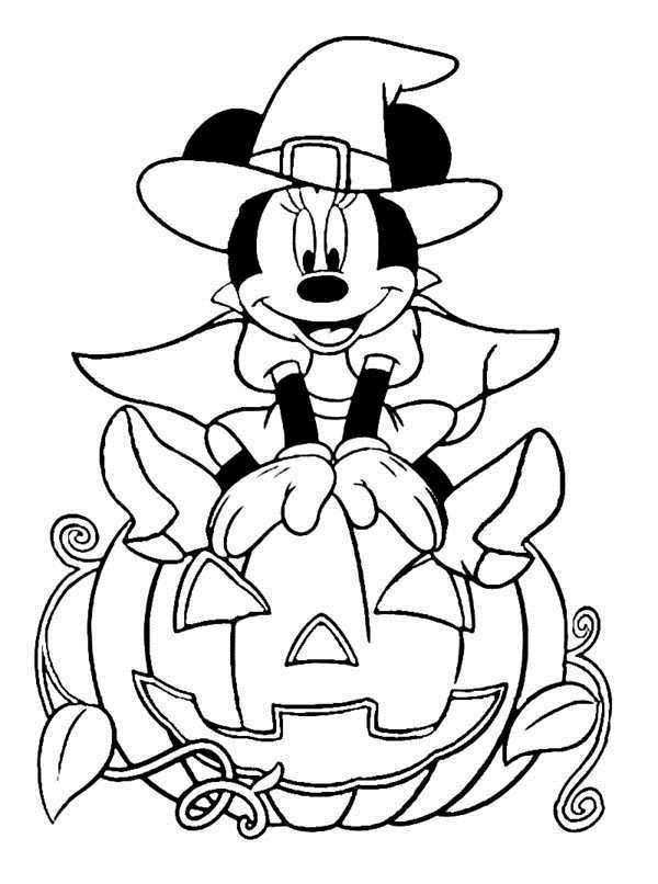 Minnie Halloween Halloween Coloring Sheets Free Halloween Coloring Pages Disney Hallo