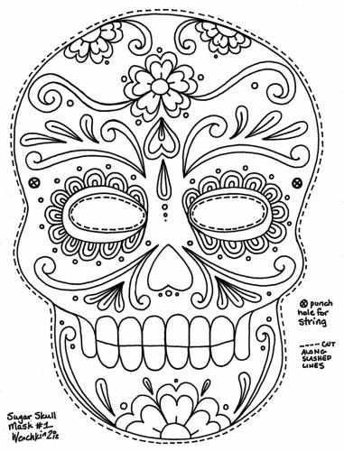 Sugar Skull Coloring Pages Kleurboek Patronen Kleurplaten
