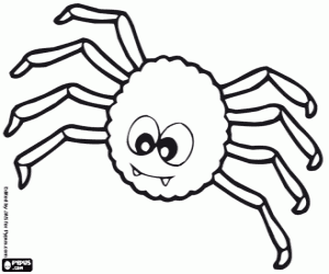 Kleurplaat Grote Spin Kleurplaten Spider Coloring Page Halloween Coloring Spider Pict