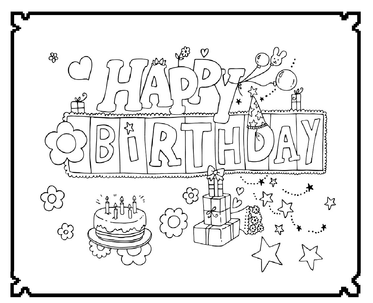 Happy Birthday Geburtstagskarte Geburtstagskarten Zum Ausdrucken Happy Birthday