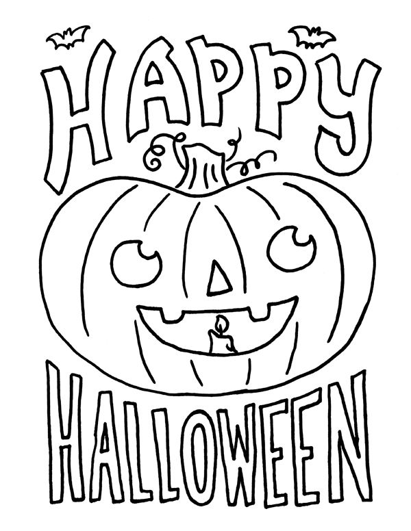Happy Halloween Coloring Pages For Kids Halloween Coloring Pictures Halloween Colorin