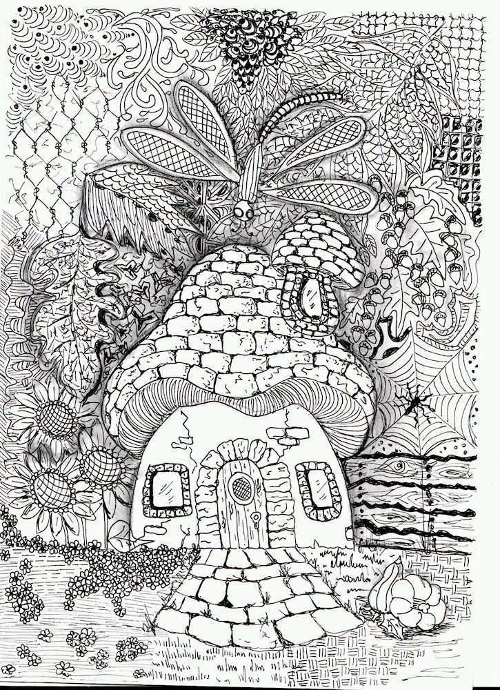 Efie Goes Zentangle Art Tangle Club 95 Herfst Zentangle Patronen Kleurrijke Tekeninge