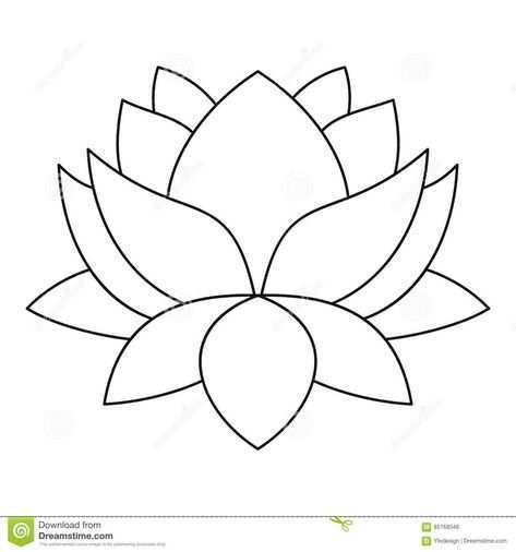 Lotus Flower Outline Drawing Lotus Flower Outline Drawing Lotus Flower Icon Outline S