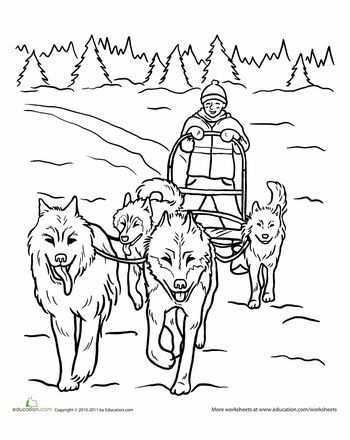 Resultado De Imagen De Inuit Coloring Dessin Sport Coloriage Animaux Chien De Trainea