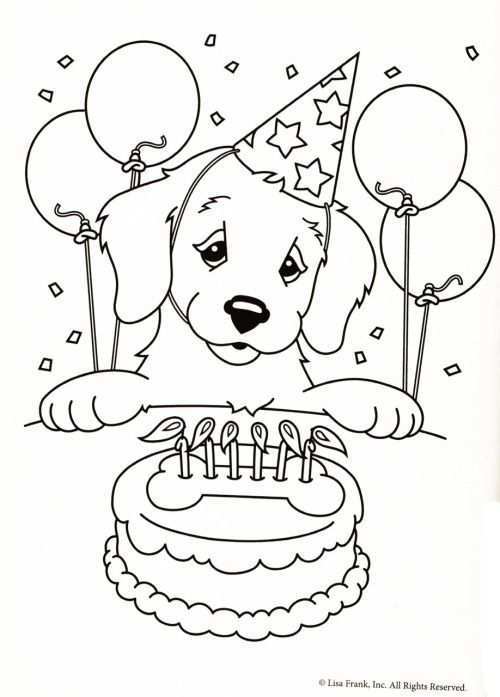 Kleurplaat Hond Verjaardagstaart Adult Coloring Pages More Pins Like This At Fostergi