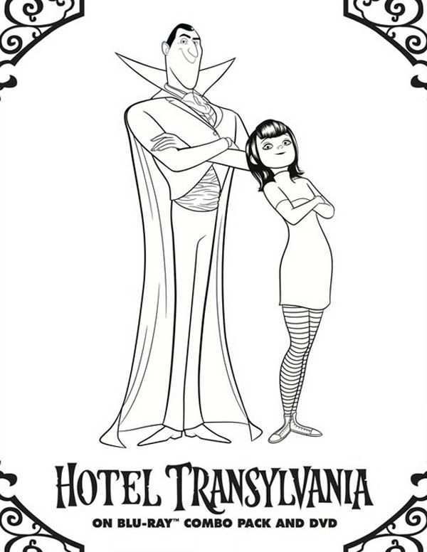 Hotel Transylvania Owner Count Dracula And Mavis Coloring Pages Bulk Color Hotel Tran