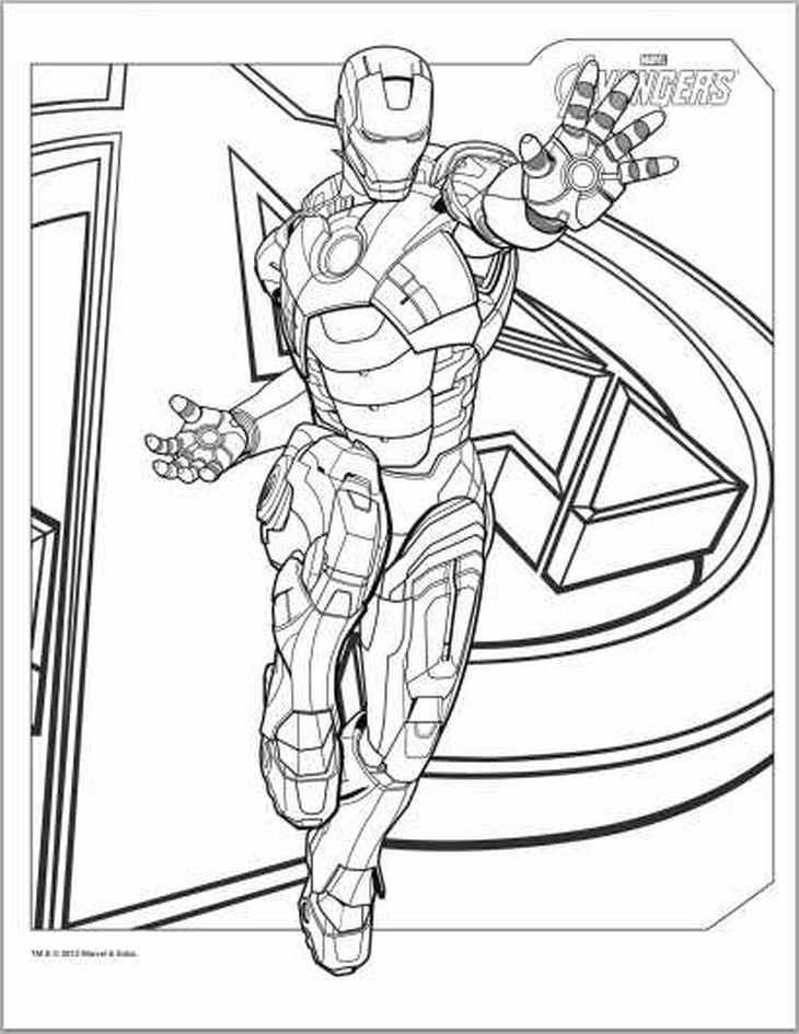 Iron Man From The Avengers Coloring Page ???ม ???ระบายส ???อนศ ???ปะ ???ารออกแบบปกหน