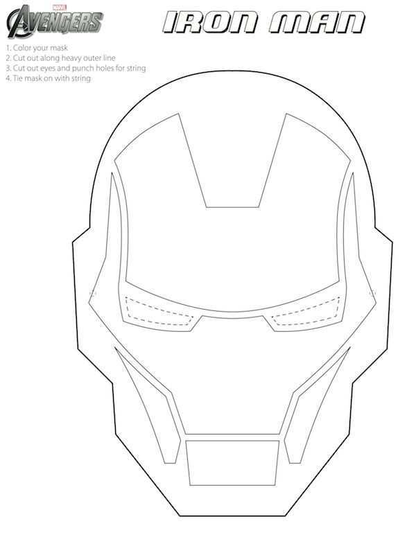 Homemade Halloween Costumes Iron Man Mask Coloring Mask Printable Coloring Masks