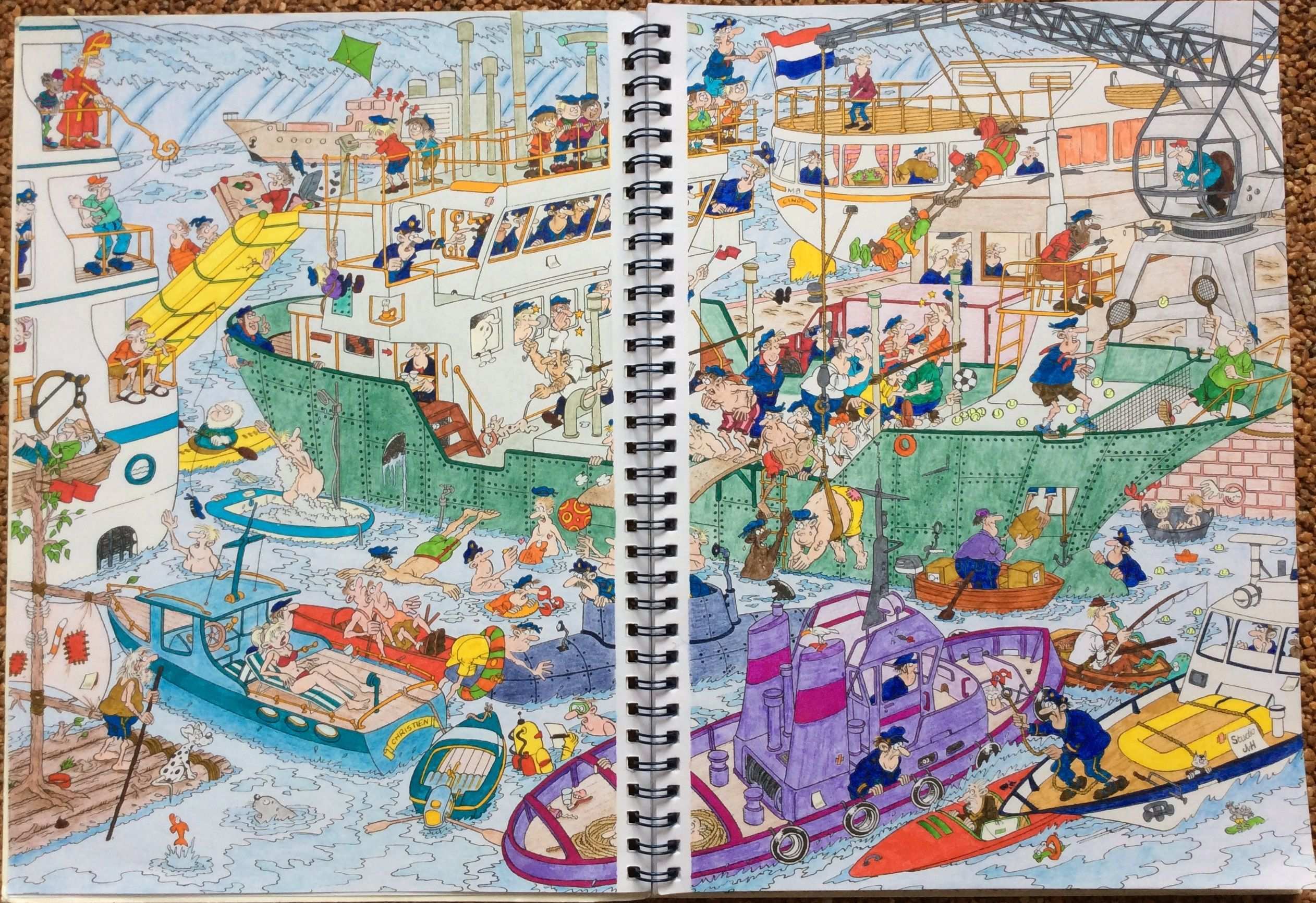 Jan Van Haasteren Colouring Book Colored By Heleen Keizer Kleurplaten Keizer
