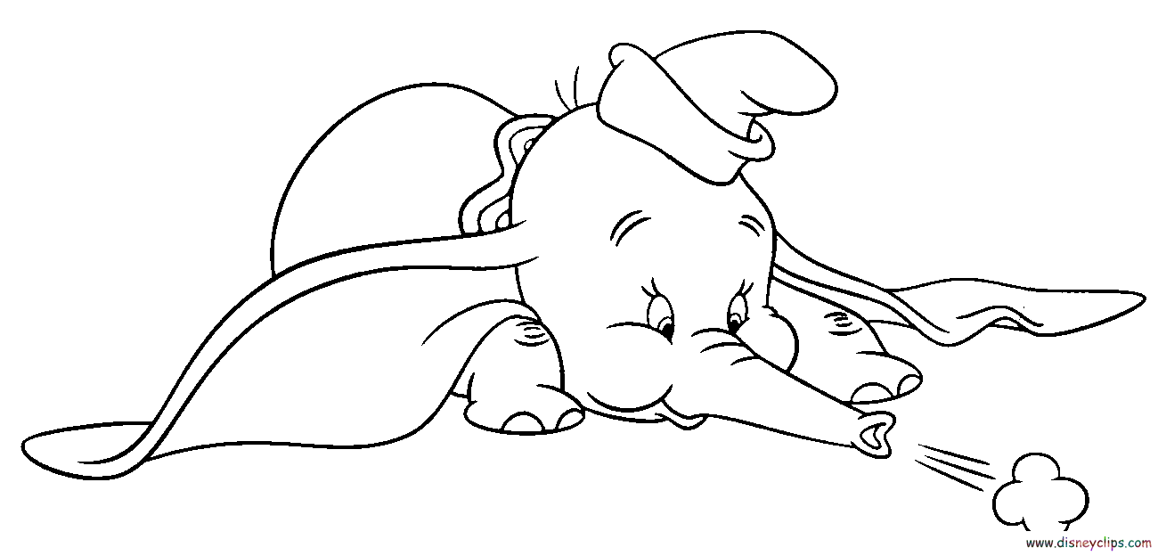 Disney Jumbo Kleurplaten Dumbo Coloring Pages Free Dumbo Coloring Pages Online Dumbo