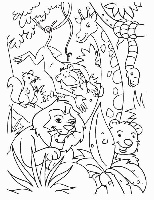 Jungle Animal Coloring Sheets Awesome Jungle Coloring Pages Best Coloring Pages For K