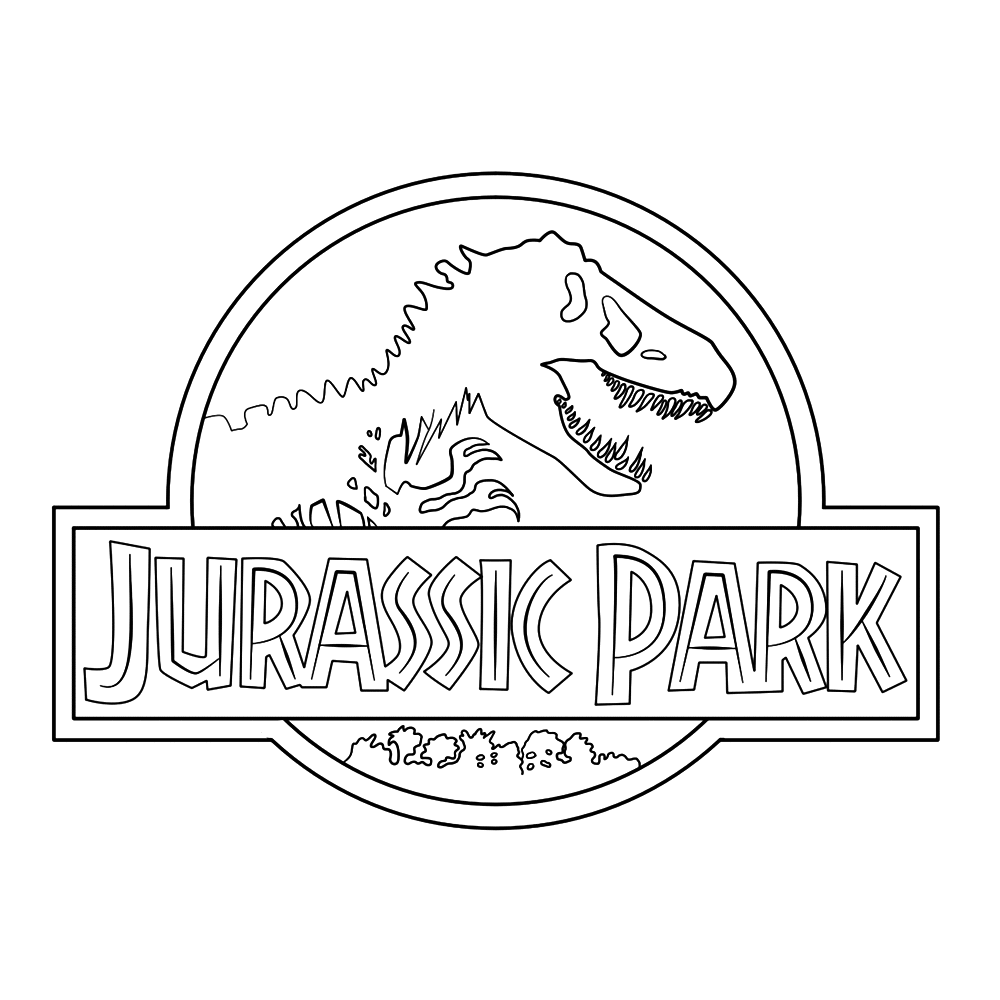 Leuk Voor Kids Kleurplaatjurassic Park Logo Kleurplaten Jurassic World Jurassic Park