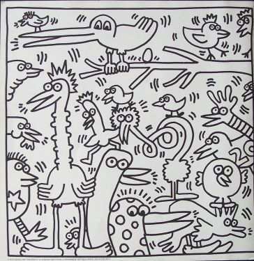 Keith Haring Kleurplaat Lithografie 19 En 20 Kunst Voor Kinderen Kunst Ideeen Keith H