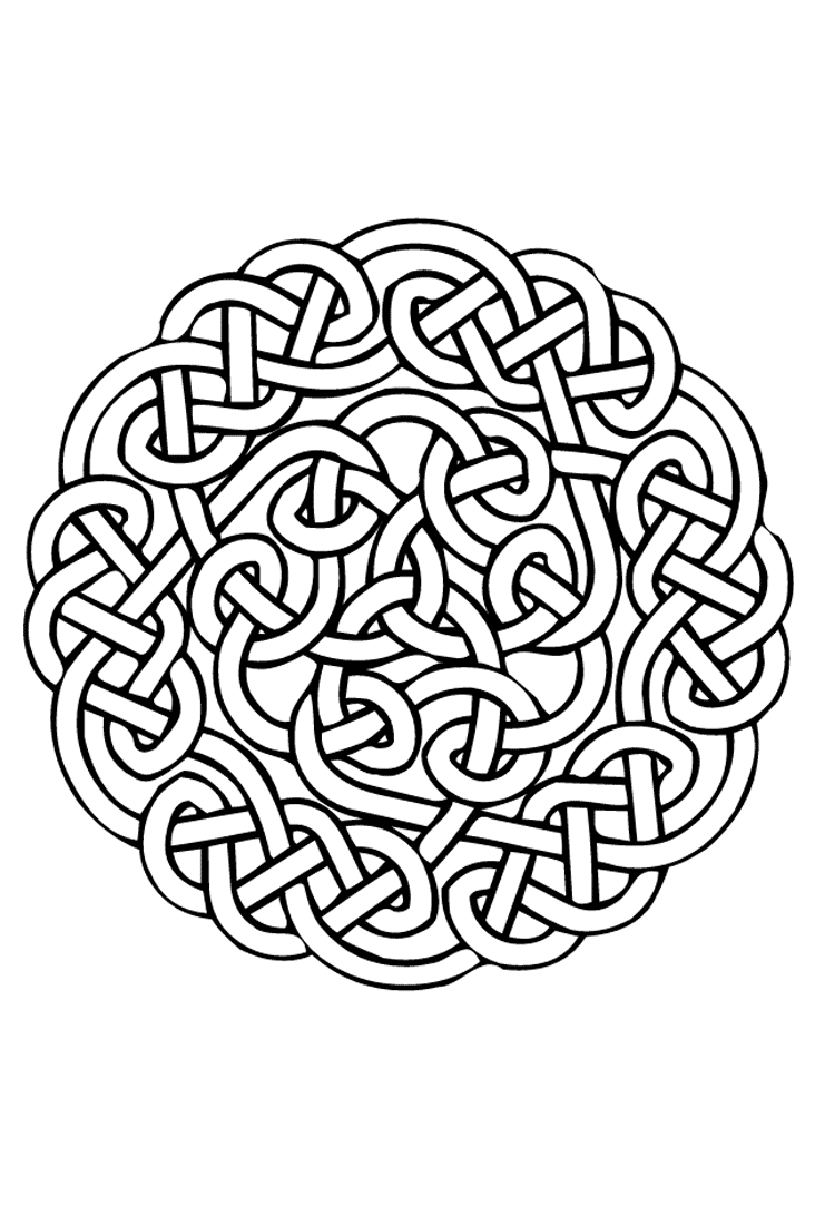 Wirwar Mandala Mandala Kleurplaten Keltische Knoop Tatoeage Keltische Knopen