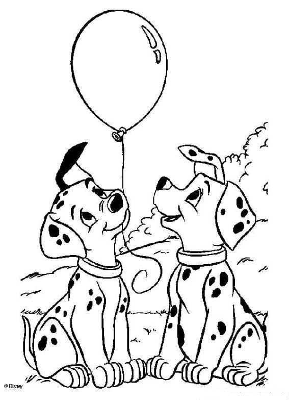 Kids N Fun Kleurplaat 101 Dalmatiers 101 Dalmatiers Kleurboek Disney Kleurplaten Mand