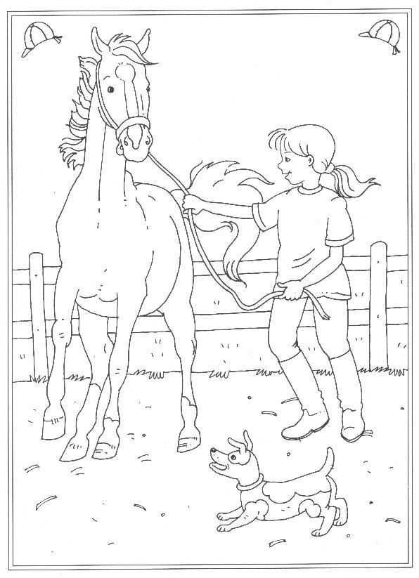 Kids N Fun 24 Kleurplaten Van Op De Manege Horse Coloring Books Horse Coloring Pages