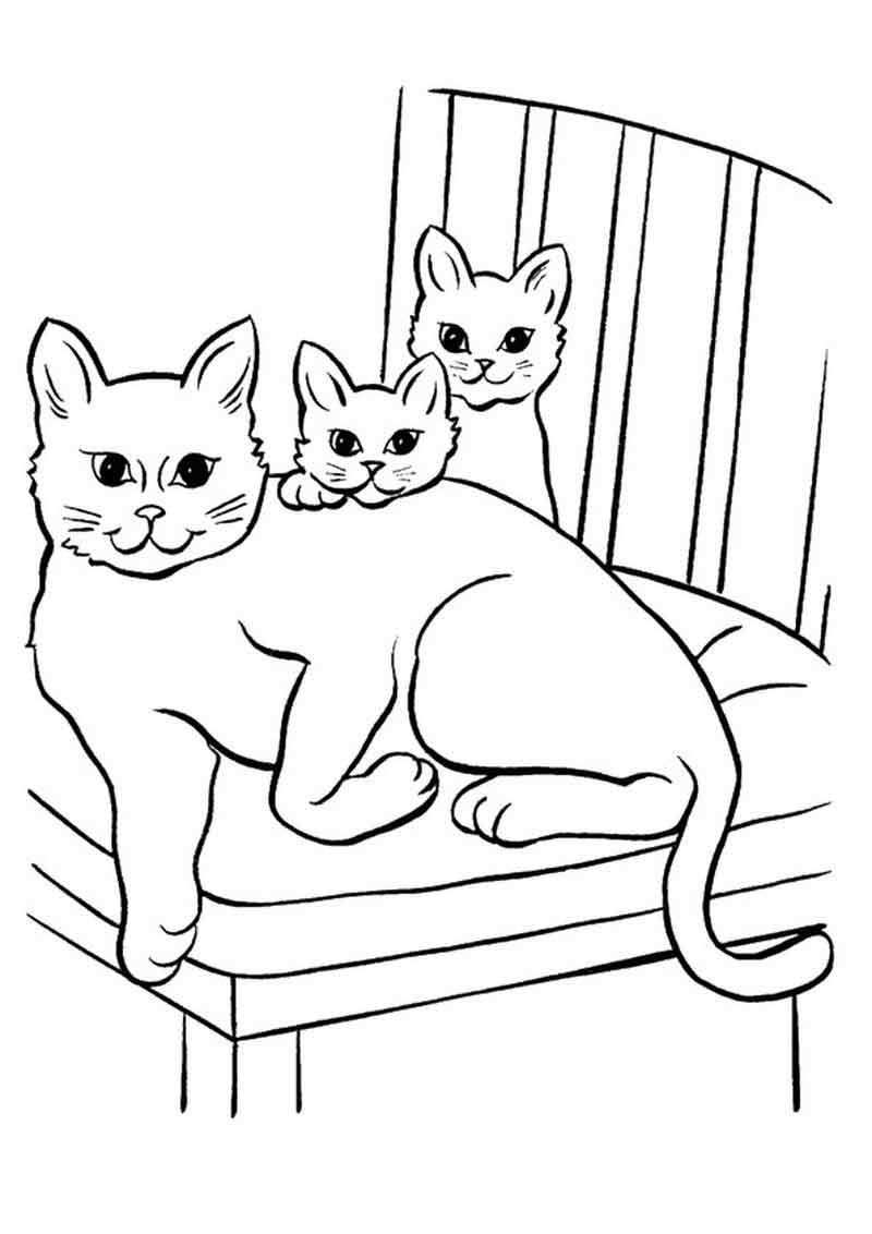 Kitten Family Coloring Page Animal Coloring Pages Cat Coloring Page Kitten Coloring B