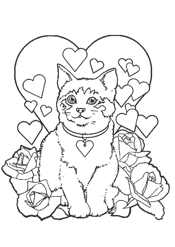 Kleurplaat Poesjes 5904 Valentines Day Coloring Page Valentine Coloring Pages Valenti