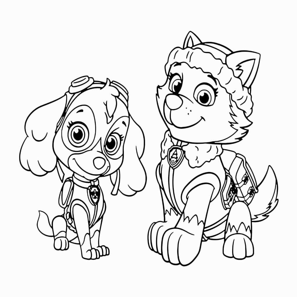 Skye Paw Patrol Coloring Page Elegant Top Kleurplaat Paw Patrol Skye Dog Sketch For K