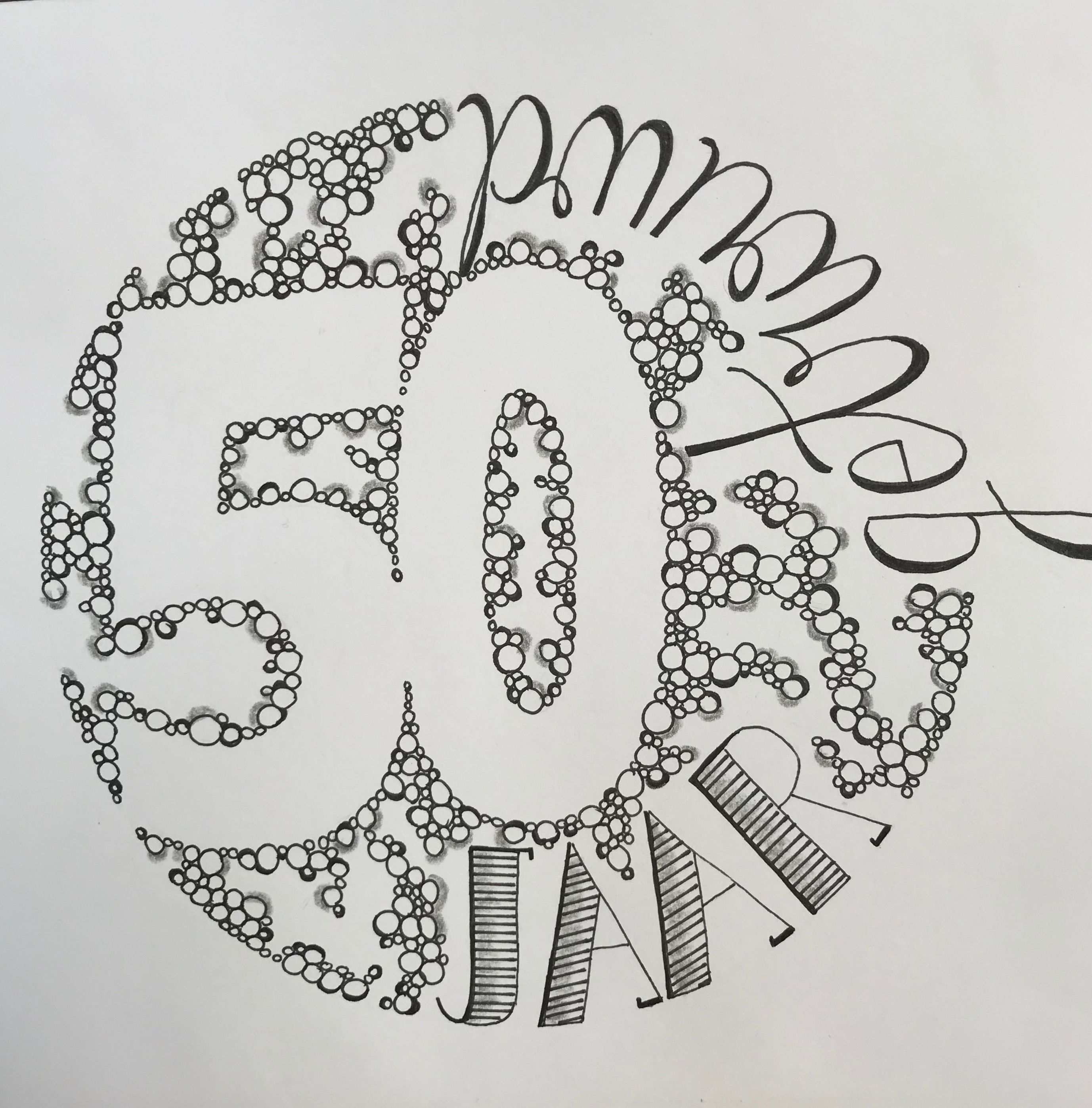 Handlettering Envelop 50 Jaar Getrouwd 50 Jarig Huwelijk Gemaakt 5 Oktober 2019 Getr