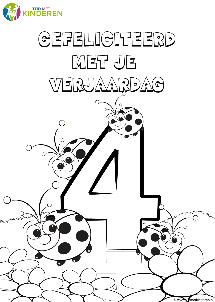 Https Www Tijdmetkinderen Nl Wp Content Images Kleurplaat Verjaardag Groot Kleurplaat