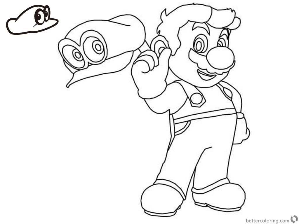 Kleurplaat Mario Odyssey In 2021 Kleurplaten Mario Brothers Mario