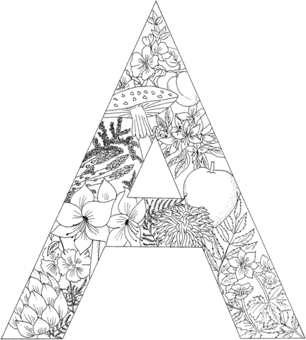 Letter A Coloring Page Free Printable Coloring Pages Coloring Letters Designs Colorin
