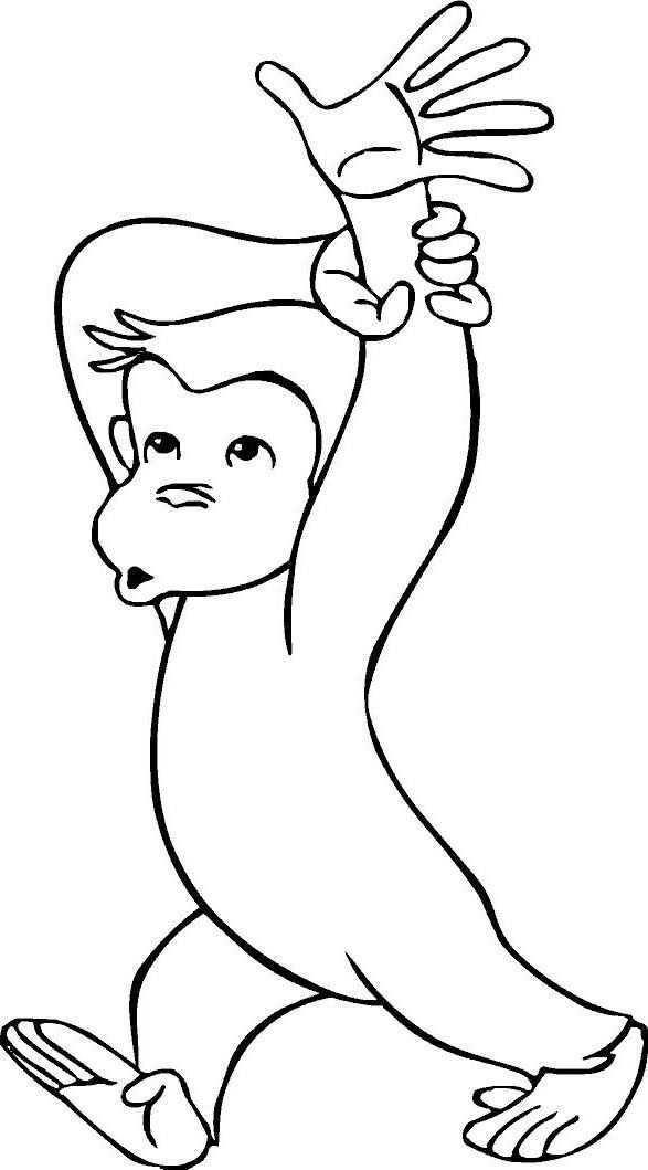 Curious George Coloring Pages Printable Kleurplaten Apen