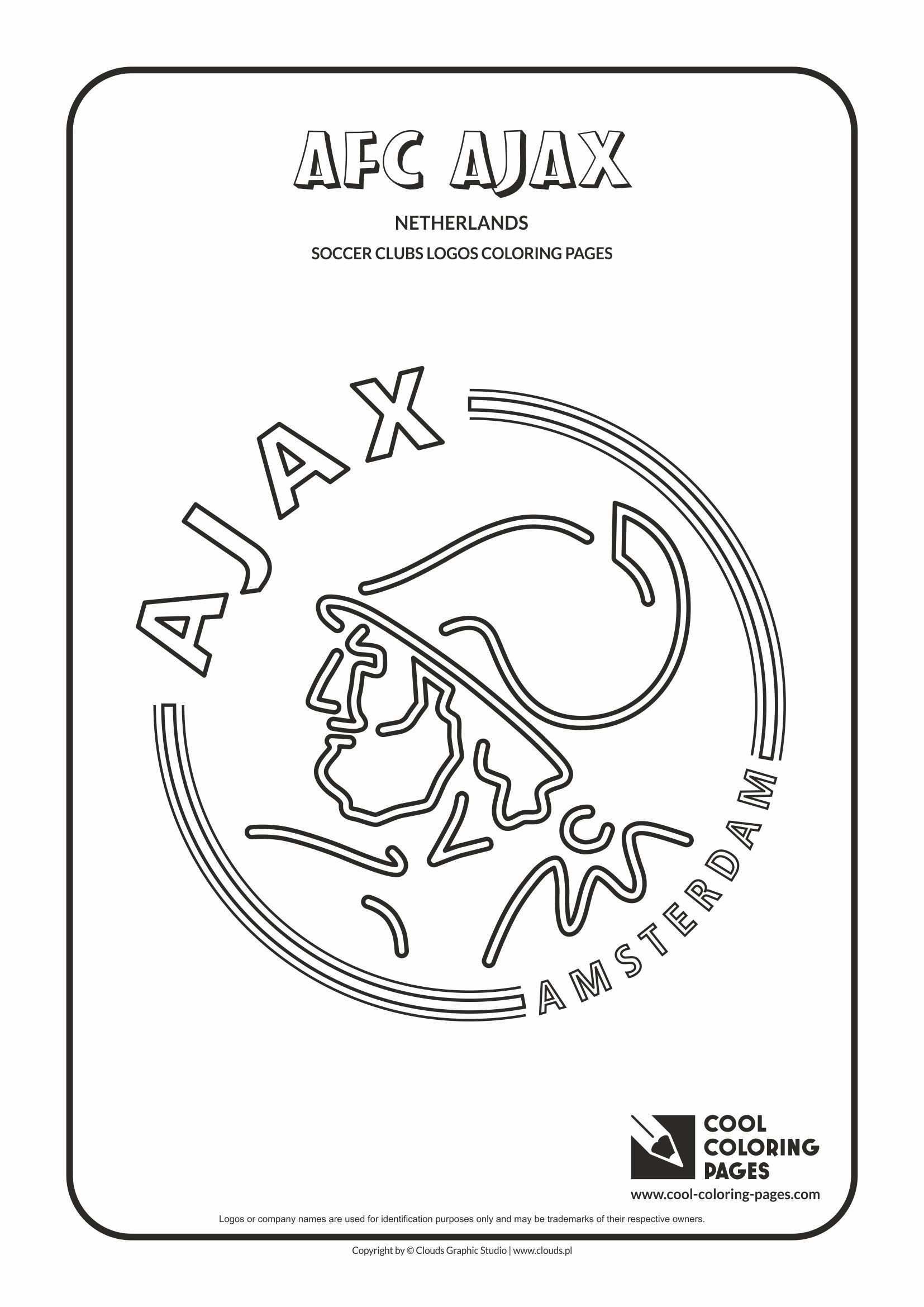 Afc Ajax Amsterdam Logo Coloring Page Cool Coloring Pages Coloring Pages Logos