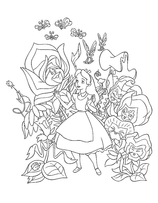 Coloring Page Alice In Wonderland This Site Has A Bunch Of Free Coloring Pages Puzz A
