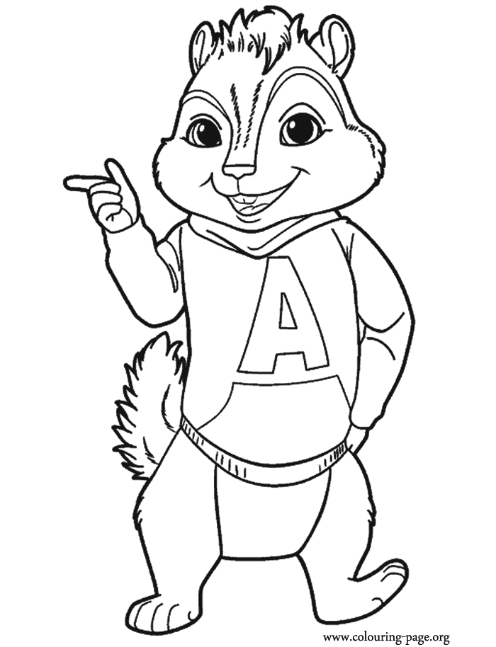 Alvin And The Chipmunks Alvin Coloring Page Animal Coloring Pages Alvin And The Chipm